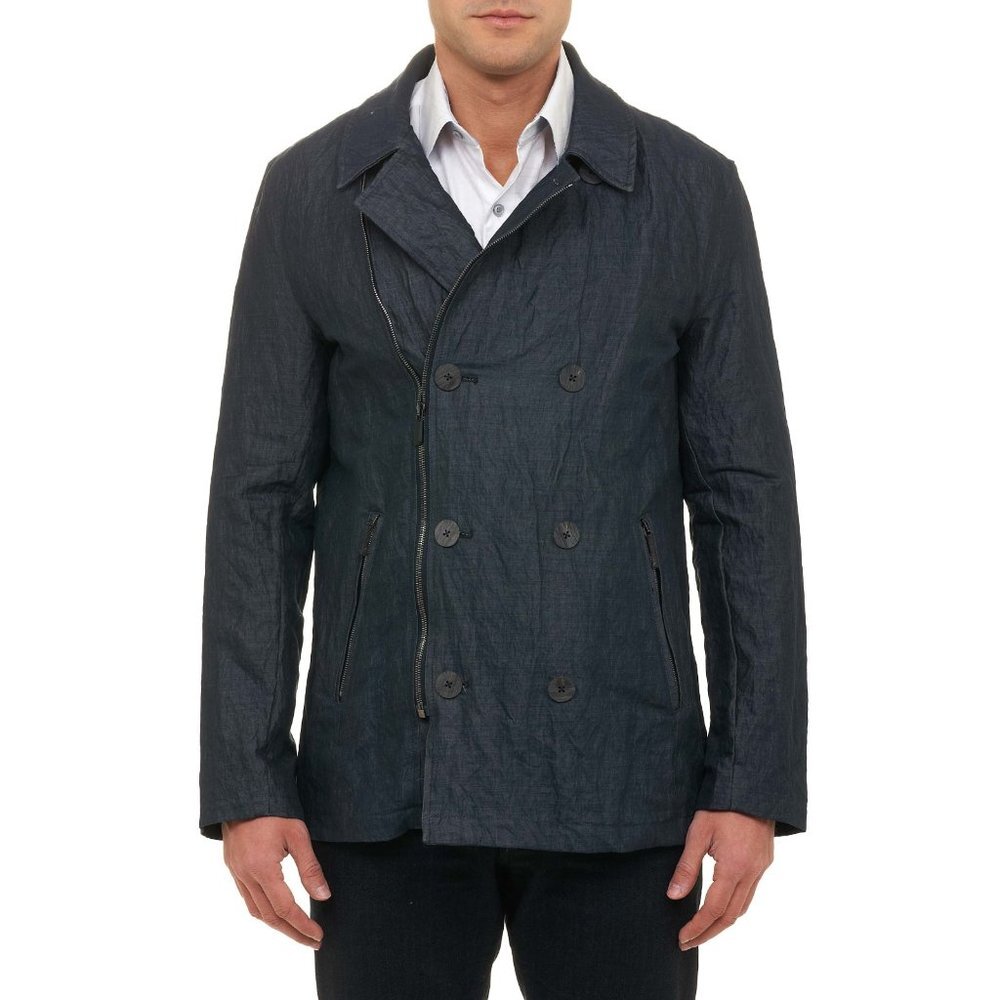 New $798 Robert Graham Woodlawn Jacket Indigo Cotton Size M